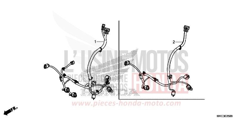 CORDON AUXILIAIRE de Gold Wing MAT MAJESTIC SILVER METALLIC (NHB70) de 2018